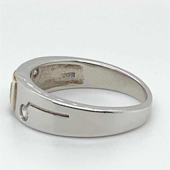 Opal .16ct Platinum Finish Solid 925 Silver Ring - Picture 4 of 6